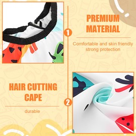 VONJUMA Children's Hairdressing Cape Professional Children's Hair Cutting Cape Hairdressing Cape Adjustable Hairdressing Cape for Children Adults Hairdressing Salon Accessories White Dinosaur