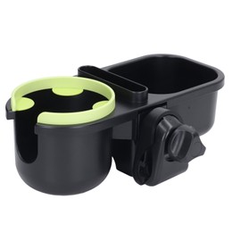 3 in 1 Baby Stroller Bottle Holder Prevent Slipping 360 Degrees Rotating Drink Cup Holder with Phone Holder Green