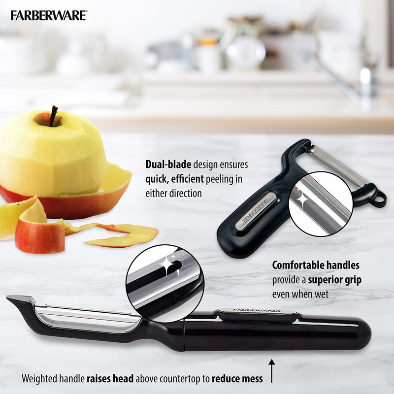 Farberware Professional Euro Peeler and Y-Peeler Set, 8-Inch and 5-Inch,