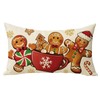 Christmas Gingerbread Man Lumbar Decorative Throw Pillow Cover 12 x