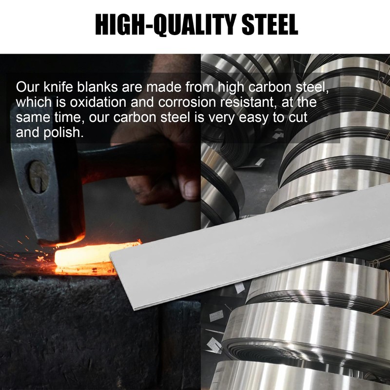 YLJNGUS 5 Pack 1084 Steel for Knife Making - 12"x1.5"x1/8"