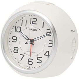 CASIO(カシオ) 目覚まし時計 電波 ホワイト アナログ ライト 付き TQ-760J-7JF