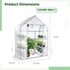yeesport 56x56x76Inch PE Cover for Walk-in Greenhouse with Roll-Up Zip