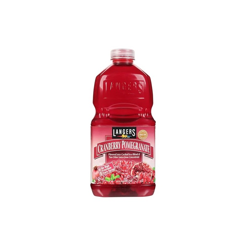 Langers Juice Cocktail, Cranberry Pomegranate, 64 Ounce (Pack of 8)