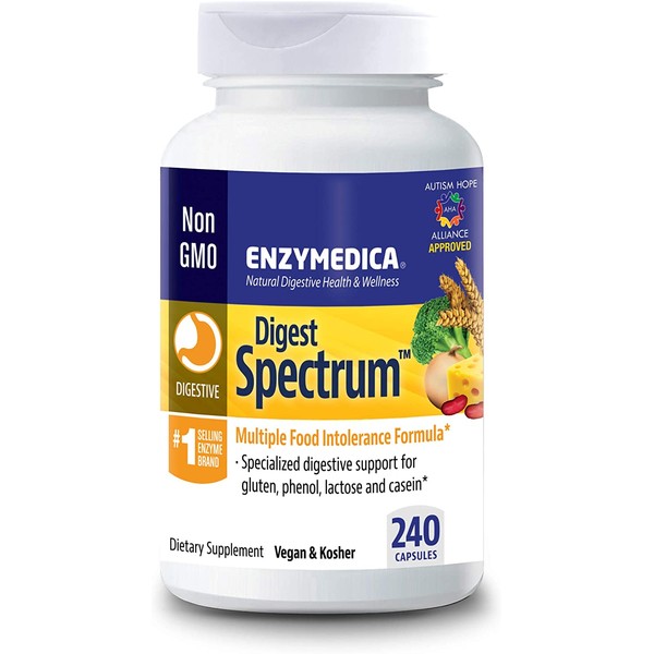 Enzymedica, Digest Spectrum, Food Intolerance Support, 240 Capsules