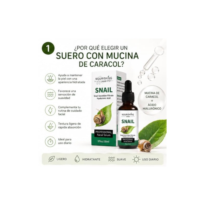 AKAM Suero Baba de Caracol 30ml - Serum Facial Vitamina