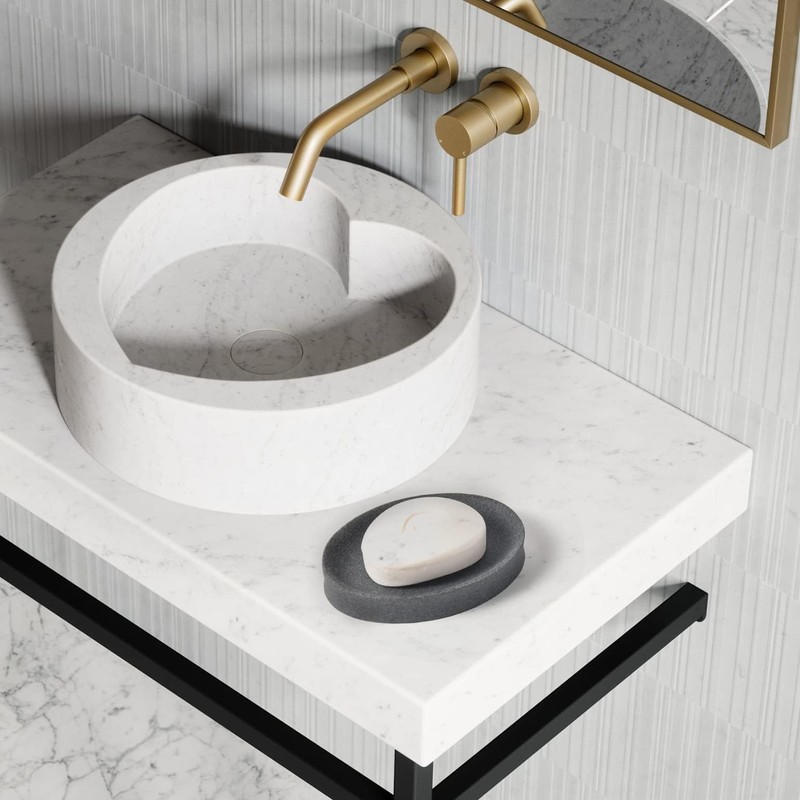IMEEA Soap Dish Resin Soap Tray Soap Holder Sponge Hand