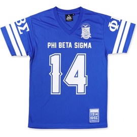 Big Boy Phi Beta/Β Sigma Divine 9 S2 Mens Football Jersey Tee [Royal Blue - M] - ID#39795