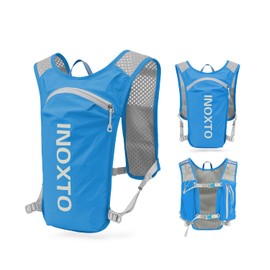 INOXTO Running Backpack, 5-liter lightweight hydration bag for outdoor hiking cross country marathon cycling competition mountaineering water bag backpack for men (Royal Blue)