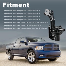 JDMON Heater Control Valve Compatible with Dodge Ram 1500 2500 3500 4500 3.6L 5.7L V6 V8 2013 2014 2015 2016 2017 2018 Replace 52014892AC 52014892AB 52014892AA