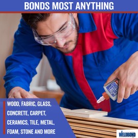 Multi-Surface Non-Toxic Adhesive Glue. Bonds Most Anything ! Glue Gallon for Wood Glue or Crafts Fabric Glass Mosaic Carpet Ceramic Tile Cement Metal Stone & More. ​101 oz - 3L - 2Pack