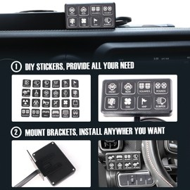 HENGTUAOTO 8 Gang Switch Panel ON-Off Switch Pod Circuit Control Relay System with Fuse Wiring Harness Universal Boats Switch Panel Waterproof Nilight Switch Panel fit for Cars Trucks ATV UTV SUV