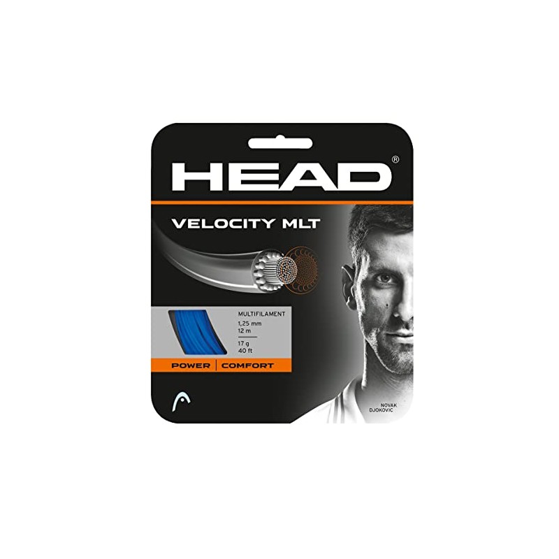 HEAD Velocity MLT - Cuerda de Tenis (16, Azul)
