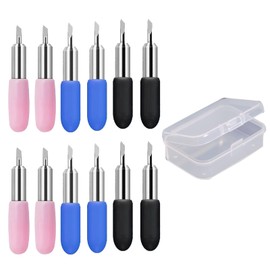 Wjelet Pack of 12 Cutting Blades for Cricut Joy, Precise 30°/45° Cutting Plotter Blades, Replacement Blades Compatible with Cricut Joy Cutting Machine for Paper, Vinyl, Fabric and Film