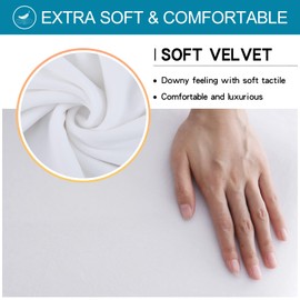 Smiry Velvet Stretch Dining Room Chair Covers Set of 4, Soft Removable Washable Chair Slipcovers Kitchen Parsons Chair Protector, Raw White