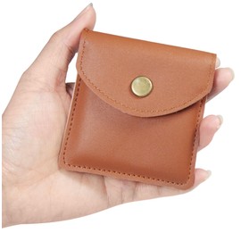 Portable Ashtray Pocket Cigarette Butt Holder Ash Tray Smoker Smoking Manners Outdoor Field Gear Car Drive Outdoor Smoking Area Portable Ashtray Small Sealed Lightweight PU Leather (Brown)