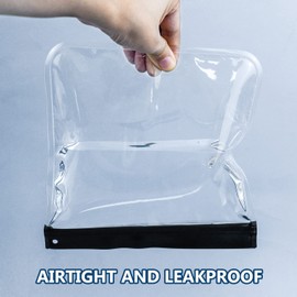 2pcs Clear Travel Toiletry Bags, Airport Security Liquids Bag Travel Toiletries Bag TSA Approved Plastic Airline Cosmetics Travel Bag Waterproof Leakproof Travel Makeup Bag for Women Men Families （B）