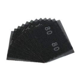 SCOTTCHEN Sanding Mesh 1/4 Sheet (12pcs) 5.5" x 4.5" for Palm Sanders Sheets 80 Grit