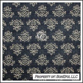 Red Rooster Fabrics BonEful Fabric Cotton Quilt Black Gray Victorian Heart Flower Damask Shabby Chic