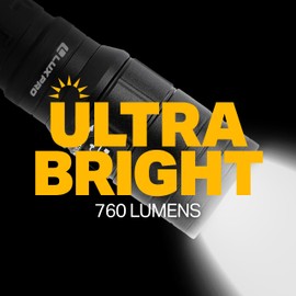 LUXPRO XP980 Pro Series Rechargeable Utility LED Flashlight - 760 Lumens - Bright Flashlight with 24.5-Hour Run time & Ergonomic Handle