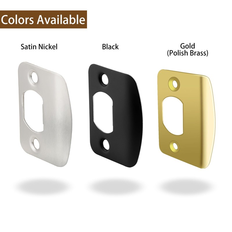 MOSECYOU Standard Door Lock Strike Plate with Spacer Shim, Door