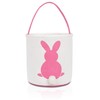 MONOBLANKS MONOBLANKS Easter Bunny Basket Bags, Rabbit Bucket Tote for Easter Egg Hunts Decorations Candy Gifts Storage (Pink)