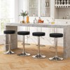 WATERJOY Adjustable Round Bar stools Set of 2, PU Seat