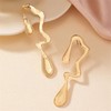 WCRAZYE Irregular Gold Waterdrop Earrings for Women Asymmetrical Gold Drop