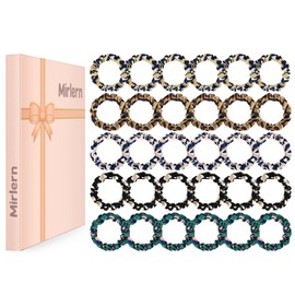 Mirlern 30 Pcs Small Scrunchies for Women Girls, No Damage Hair Accessories Ponytail Holders, Elastic Soft Rubber Bands for Thick Thin Hair (Leopard Print)