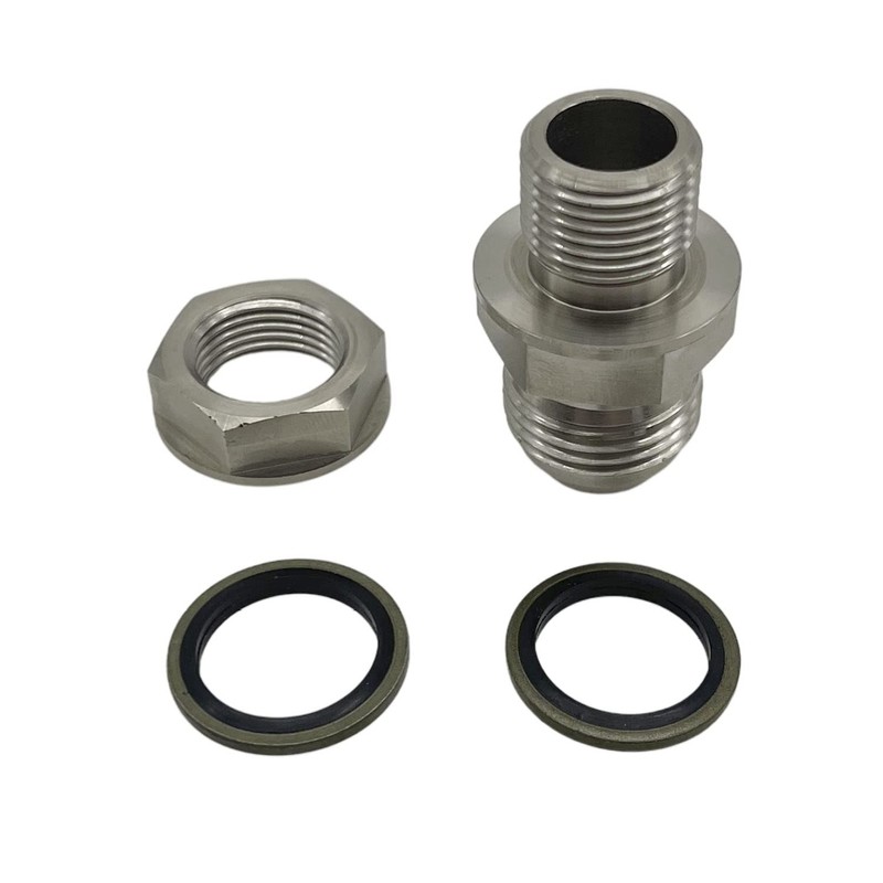 HYXUAN 10AN Turbo Oil Pan/Oil Return Drain Plug Adapter Bung