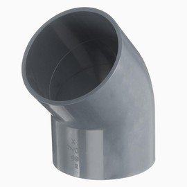 sourcing map 1pcs 3" 45 Degree Elbow Pipe Fittings, Furniture Construction Grade 2-Way 45 Degree Elbow PVC Corner Adapter for DIY Construction Furniture Garden Shelf Connection, Grey