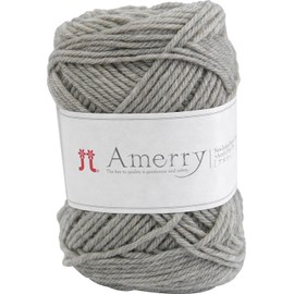 Hamanaka Amerry 2261 Wool Knitting Yarn, Medium Weight, Color 22, Gray Family, 1.4 Oz (40 g), Approx. 120.3 Yards (110 m)
