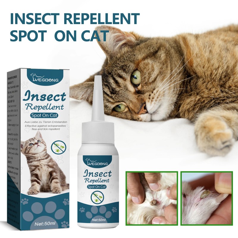 Yegbong Pet Anti-Flea Tick Agent, External Deworming Skin Cleaning Tick