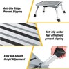 Nilight RV Step Stool Aluminum Folding Platform Steps 19x14.5 RV