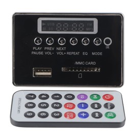 DC12V Bluetooth MP3 Decoder Board Audio Module USB SD TF FM Radio Lossless WMA/WAV Amplifier Audio Decoding Playe (12V Bluetooth Black Edition)