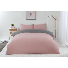 Emma Barclay Lyla Reversible Duvet Set in Blush Pink/Grey - Single