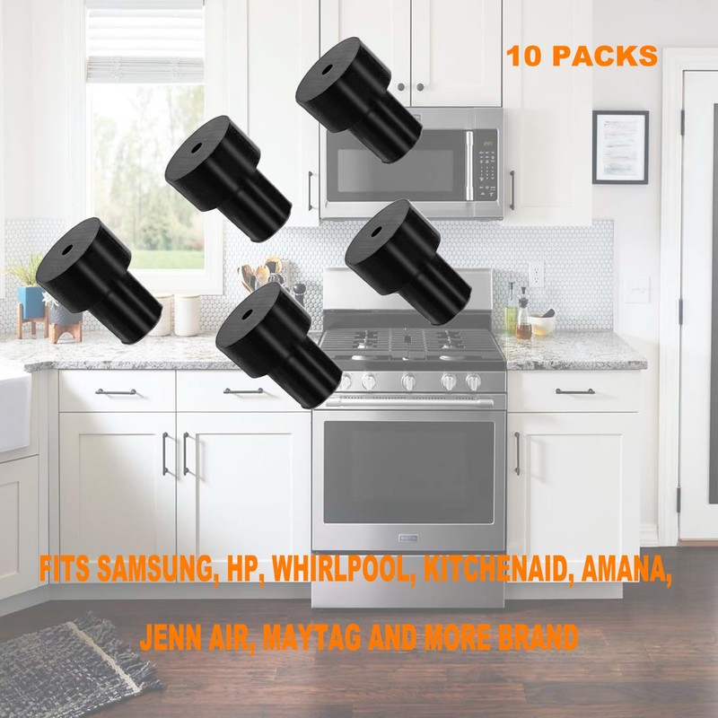 Grate Rubber Feet W10919249 for Gas Range - Compatible with