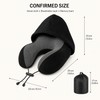 Hooded U-Shaped Memory Foam Travel Pillow, 9.84 × 9.06 ×