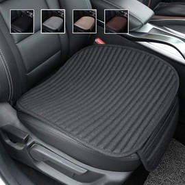 Black Car Seat Covers,Buckwheat Hulls Car Seat Cushion,Truck Seat Covers,Compatible Sedan SUV Van MPV,Car Seat Pads,Bottom Seat Covers for Cars[Black Front Seat]