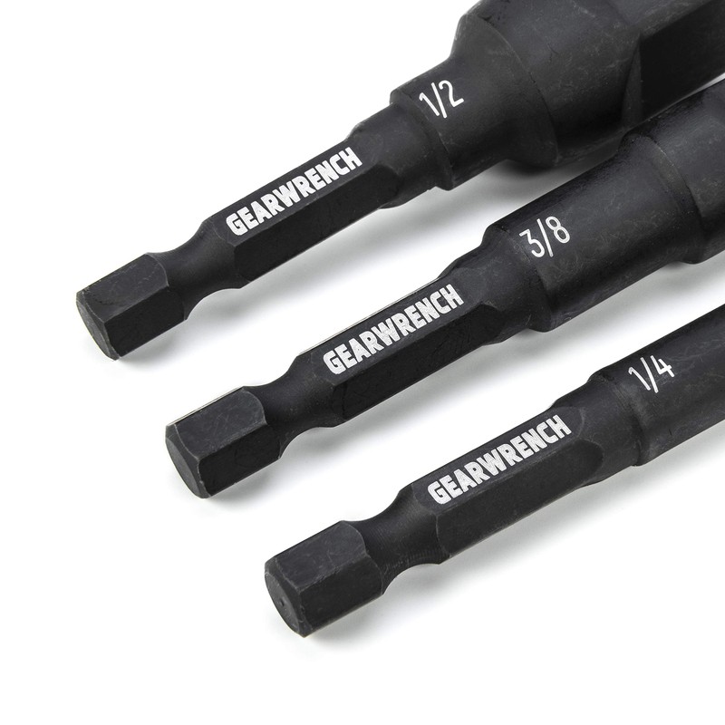 GEARWRENCH 6 Pc 1/4" Drive Hex Shank Impact Socket extensions