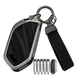 Ysbxitu Key Fob Cover with Keychain 5/6/7/8/9 Buttons Fit for Kia Telluride EV9 Picanto GT Line Sorento Sportage Carnival KX3 Zinc Alloy Smart Key Shell Case Key Protection Cover Key Sleeve -A Black