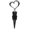 Kate Aspen Bottle Stopper, Heart Chrome