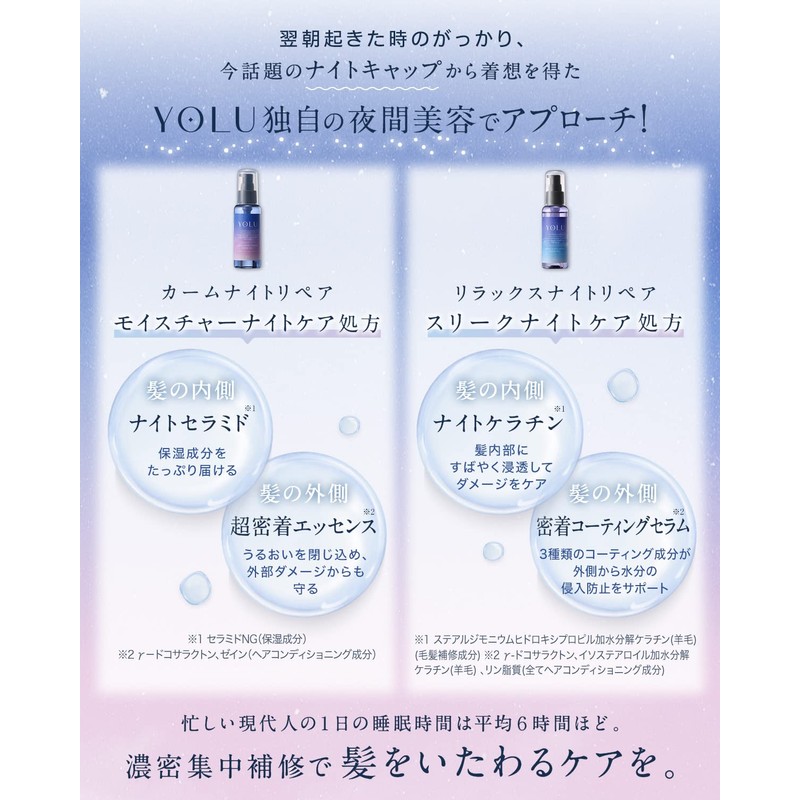 YOLU Hair Oil [Relax Night Repair] 80ml Non-Rinse Treatment