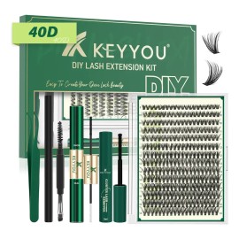 Kit de Extensiones de Pestañas KEYYOU 40D Mink Sintético para Aplicación Fácil