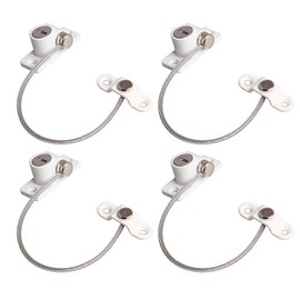 Kinstecks Window Restrictor Locks 4PCS Window Door Cable Child Baby Safety Security Wire Catch with Screws Keys for Homes Residential Accommodation Hospitals Schools