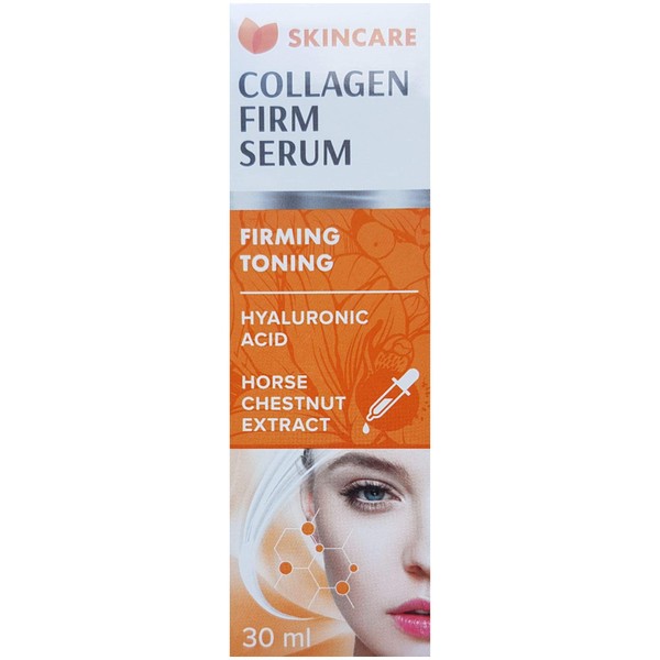 Collagen Firm Serum 30 ml Firming and Tinting Serum with Hyaluronic Acid and Horse Chestnut Extract Anti-Ageing