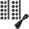 Kare & Kind 30 Pcs Plastic Cord Locks & Elastic
