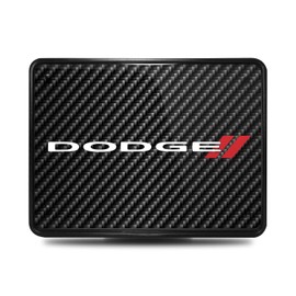 iPick Image for Dodge Graphic Carbon Fiber Texture ABS Plastic 2 Tow Hitch Cover