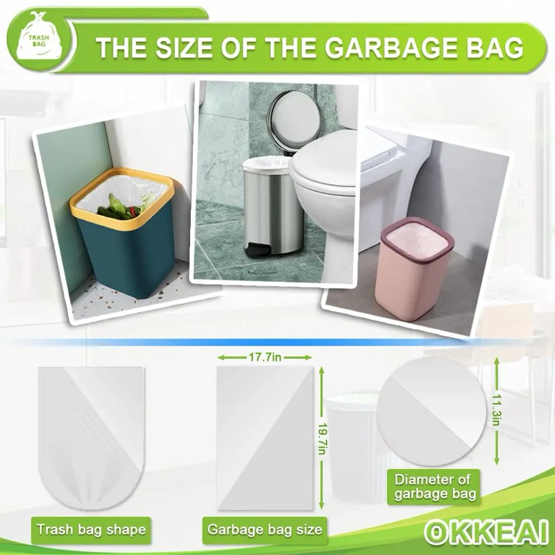 4-5 Gallon Trash Bags Small Garbage Bags Bathroom Trash Can