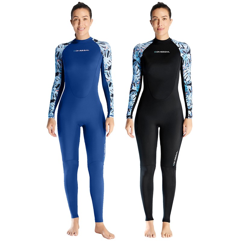 Women's Full Body Wetsuit Surf Suit UPF50+ Ice-Sense Sunscreen Jellyfish